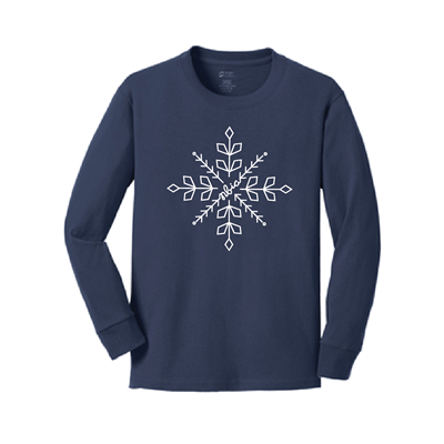 Youth Snowflake LS tee